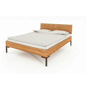 Massivholzbett mit Holzkopfteil Clara ¦ holzfarben ¦ Maße (cm): B: 180 H: 88