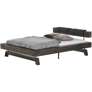 Massivholz-Bettgestell  Inca  ¦ grau ¦ Maße (cm): B: 208 H: 74