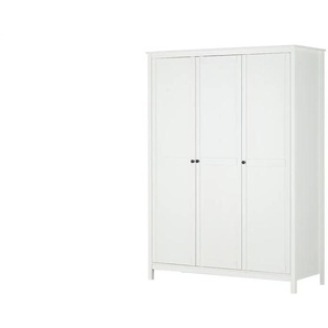 Massivholz-Drehtürenschrank aus Massivholz - weiß - Materialmix - 155 cm - 210 cm - cm 60,0 | Möbel Kraft