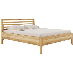 Massivholzbett Albon 180 x 200cm Wildeiche Braun/Wildeiche Eiche