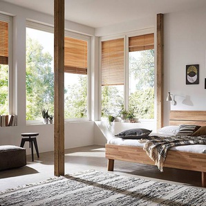 Massivholzbett Coroo I 160 x 200cm Massivholz Wildeiche, geölt Braun Eiche