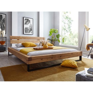 Massivholzbett Gillen II 180 x 200cm Korpus: Fichte Braun Fichte