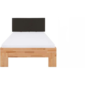 Massivholzbett HOME AFFAIRE Toronto Betten Gr. Mit Kopfteil, Liegefläche B/L: 90 cm x 200 cm, beige (kernbuche) Bettgestell Massivholzbett Polsterbetten Massivholzbetten Betten