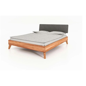 Massivholzbett mit gepolstertem Kopfteil Albert ¦ holzfarben ¦ Maße (cm): B: 105 H: 88