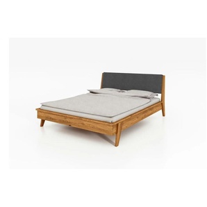 Massivholzbett mit gepolstertem Kopfteil Hugo ¦ holzfarben ¦ Maße (cm): B: 99 H: 93