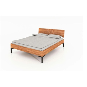 Massivholzbett mit Holzkopfteil Clara ¦ holzfarben ¦ Maße (cm): B: 100 H: 88