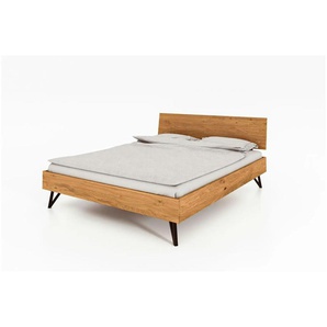 Massivholzbett mit Kopfteil Karl ¦ holzfarben ¦ Maße (cm): B: 180 H: 85