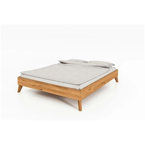 Massivholzbett ohne Kopfteil Albert ¦ holzfarben ¦ Maße (cm): B: 145 H: 88