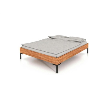 Massivholzbett ohne Kopfteil - holzfarben - Materialmix - 38 cm | Möbel Kraft