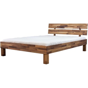 Massivholzbett Doppelbett, Nussbaum 200x220cm
