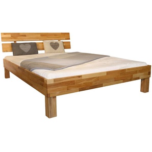 Massivholzbett KOMFORT Doppelbett, Kernbuche 180x200cm