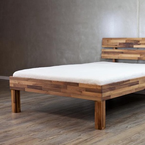 Massivholzbett KOMFORT, Nussbaum 100x200cm