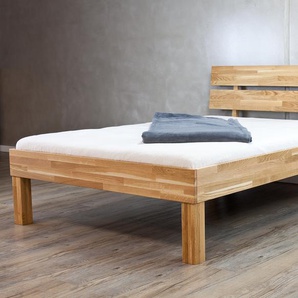 Massivholzbett KOMFORT, Wildeiche 140x220cm