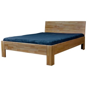 Massivholzbett TREND KOMFORT, A/B Buche keilgezinkt 200x200cm inkl. Lattenrost NV