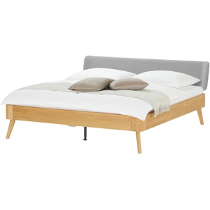 Massivholzbettgestell  Oak Bianco ¦ holzfarben ¦ Maße (cm): B: 193 H: 86