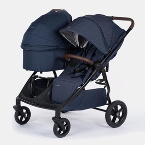 Mast – M. Twin x – Geschwisterwagen mit verstellbarem Schiebegriff und Light – Rädern – Blueberry 185277