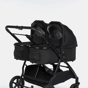 Mast – M. Twin x – Zwillingskinderwagen mit verstellbarem Schiebegriff und HP – Rädern – Set 2in1 – Onyx 185281