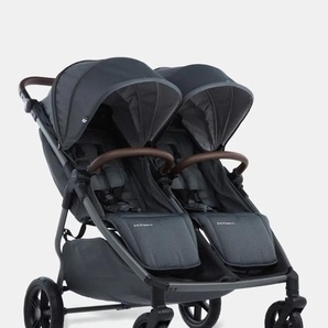 Mast – M. Twin x – Zwillingssportwagen mit verstellbarem Schiebegriff und HP – Rädern – Volcanic Ash 185237