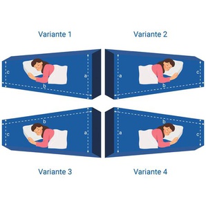 Matratzen nach Maß - Konfigurator für Matratzen mit einer schrägen Seite