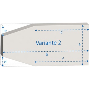 Matratzen nach Maß mit zwei schrägen Eckabschnitten