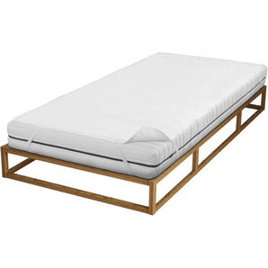 Matratzenauflage BIBERNA SLEEP & PROTECT Molton, 3-lagig mit Silberausrüstung Matratzenzubehör Gr. B/L: 200 cm x 200 cm 1 St., weiß Matratzenschoner Topper