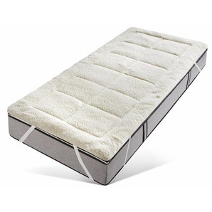 Matratzenauflage Luise, in Lammfloor Optik, 90x200 cm und weitere Größen RIBECO, Auflage beidseitig für Sommer und Winter nutzbar, waschbar bis 60°C