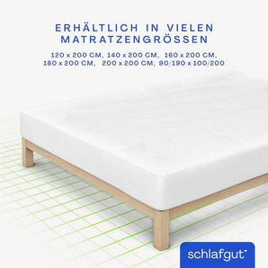 Matratzenauflage SCHLAFGUT Baselayer Matratzenschutz Comfort Matratzenzubehör Gr. B/H/L: 120 cm x 30 cm x 200 cm 1 St., weiß Matratzenschoner Wie ein Spannbettlaken