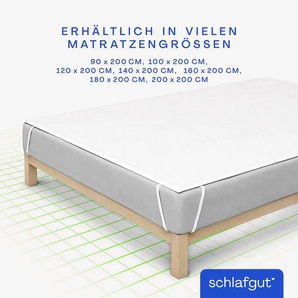 Matratzenauflage SCHLAFGUT Baselayer Matratzenschutz Light Matratzenzubehör Gr. B/H/L: 200 cm x 30 cm x 200 cm 1 St., weiß Matratzenschoner mit Eckgummis