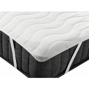 Matratzentopper Weiß Mikrofaser 90 x 200 cm Wasserdicht mit Gummizug an den Ecken Versteppt Matratzenschutz Auflage für Einzelbett