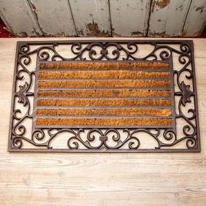 Matte für den Hauseingang, Türmatte im Landhausstil, aus Gusseisen, Ornamente