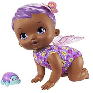 Mattel My Garden Baby Giggle & Crawl Baby Butterfly lila