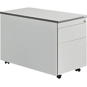 mauser Rollcontainer mit 1 Schublade und 1 Hängeregistraturschub, lichtgrau 790352CI1