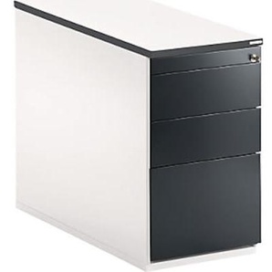 mauser Schubladencontainer, 720x800, 2 Materials., 1 Hängereg., weiß/anthrazitgrau 791007DH