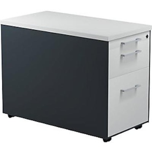 mauser Schubladencontainer auf Rollen, 579x800mm, 1 Materialschub,anthrazitgr./lichtgr. 791027CE