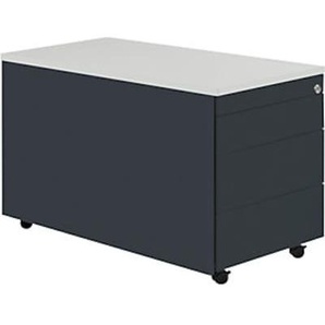 mauser Schüberollcontainer, 529x800mm, Kunststoffpl., 3 Schübe, anthrazit/lichtgrau 791002CQ