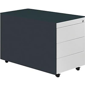 mauser Schüberollcontainer, 570x800mm, Stahlpl., 3 Schübe, anthrazitlichtgrau 791012D3