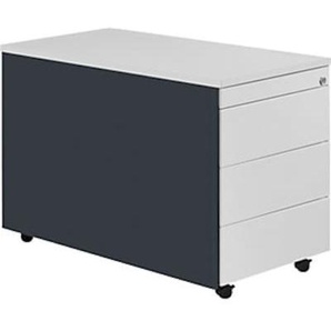 mauser Schüberollcontainer, 579x800mm, Kunststoffpl., 3 Schübe, anthrazit /lichtgrau 791004CE