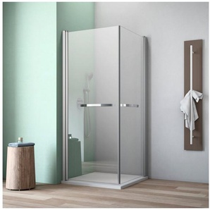 maw by GEO Eckdusche A-E10P, BxT: 100x100 cm, Einscheibensicherheitsglas, ebenerdiger Einbau möglich