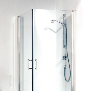 Bodenablauf MAW BY GEO Relax Duschkabinen Gr. B/H/T: 80 cm x 195 cm x 80 cm, mit Antikalk-Versiegelung, grau (alufarben) Duschen mit Drehtür