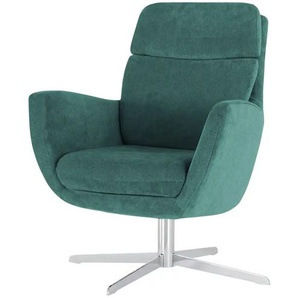 Max Schelling Drehsessel aus Mikrofaser Sierra - türkis/petrol - Materialmix - 76 cm - 93 cm - cm 79,0 | Möbel Kraft