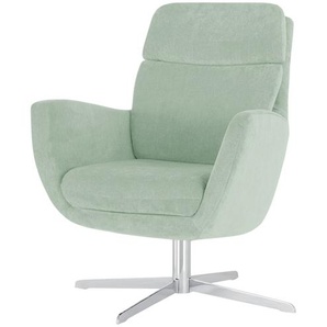 Max Schelling Drehsessel aus Mikrofaser Sierra ¦ grün ¦ Maße (cm): B: 76 H: 93 T: 79.0