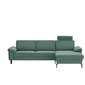 Max Schelling Ecksofa Feincord Maximum Move ¦ grün ¦ Maße (cm): B: 284 H: 85 T: 185.0