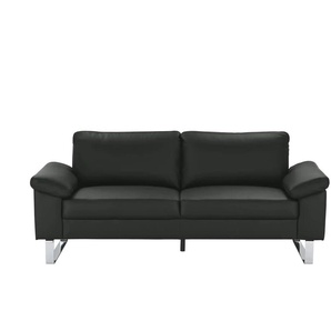 Max Schelling Ledersofa aus Echtleder Maximum ¦ schwarz ¦ Maße (cm): B: 204 H: 89 T: 97.0