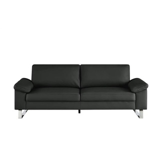 Max Schelling Ledersofa aus Echtleder Maximum ¦ schwarz ¦ Maße (cm): B: 224 H: 86 T: 97.0