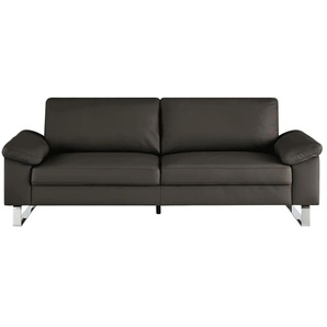 Max Schelling Ledersofa mit Kufengestell Maximum ¦ braun ¦ Maße (cm): B: 224 H: 86 T: 97.0