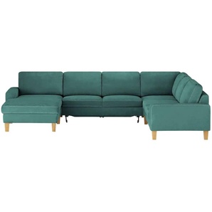 Max Schelling Wohnlandschaft  Maximum ¦ türkis/petrol ¦ Maße (cm): B: 333 H: 86 T: 253.0