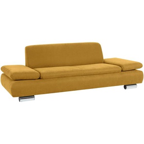 Max Winzer 2,5-Sitzer , Gelb , Textil , 221x76x90 cm , Goldenes M , Rücken echt , Wohnzimmer, Sofas & Couches, Sofas, 2-Sitzer Sofas