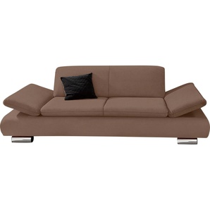 2-Sitzer MAX WINZER Toulouse Sofas Gr. B/H/T: 190 cm x 75 cm x 89 cm, Luxus-Microfaser, braun 2-Sitzer Sofas mit klappbaren Armlehnen, Breite 190 cm