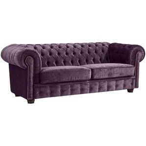 Max Winzer Chesterfield-Sofa, Lila, Textil, 2-Sitzer, Füllung: Polyetherschaumkern, 174x74x98 cm, Goldenes M, Made in Europe, Wohnzimmer, Sofas & Couches, Sofas, Chesterfield Sofas