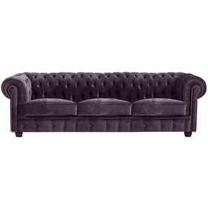 Max Winzer Chesterfield-Sofa, Lila, Textil, 3-Sitzer, 200x74x98 cm, Goldenes M, Made in Europe, Wohnzimmer, Sofas & Couches, Sofas, Chesterfield Sofas